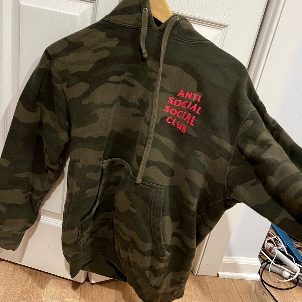 CAMO GREEN ANTI SOCIAL SOCIAL CLUB HOODIE